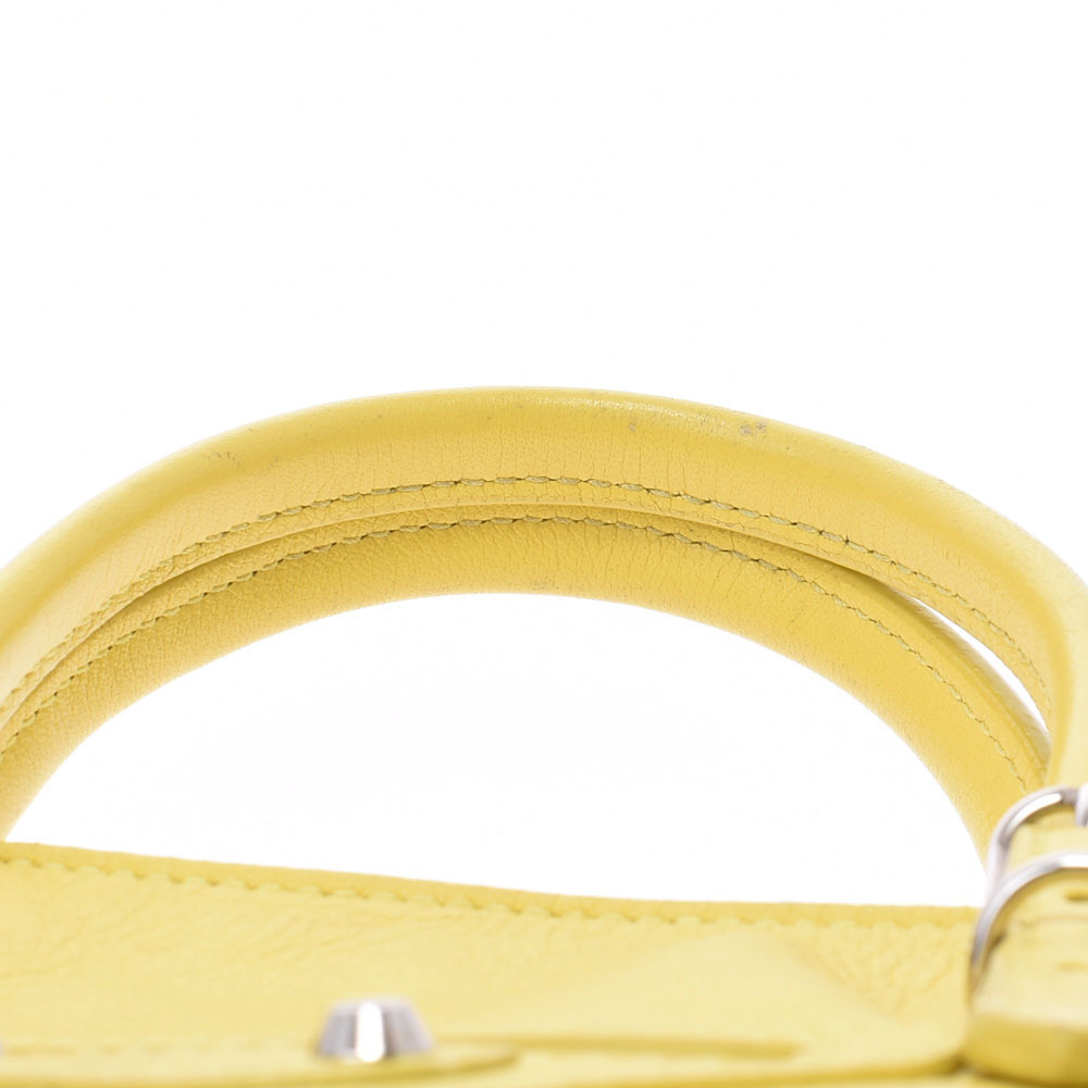 BALENCIAGA The Paper Bag Yellow Calfskin Handbag - Picture 4 of 11